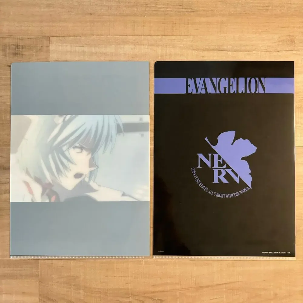 2 Neon Genesis Evangelion Anime Ichiban Kuji Visual Art Sheet‎ Clear File Poster